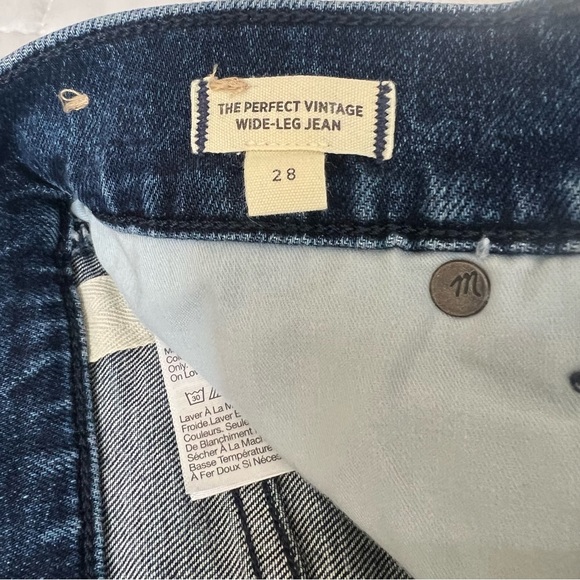 Madewell The Perfect Vintage Wide-Leg Jean in Nighthawk Wash Blue Size 28 - Picture 12 of 14